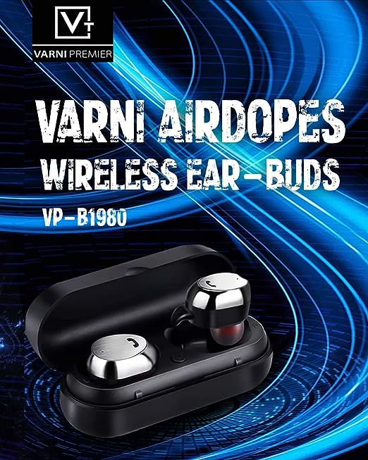 VARNI PREMIER VP-B1980 Wireless Bluetooth in Ear Headset with Mic (Black) VARNI PREMIER VP-B1980 Wireless Bluetooth in Ear Headset with Mic (Black)